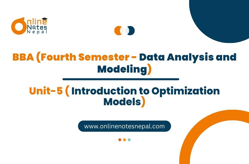 Unit V Introduction to Optimization Models Photo
